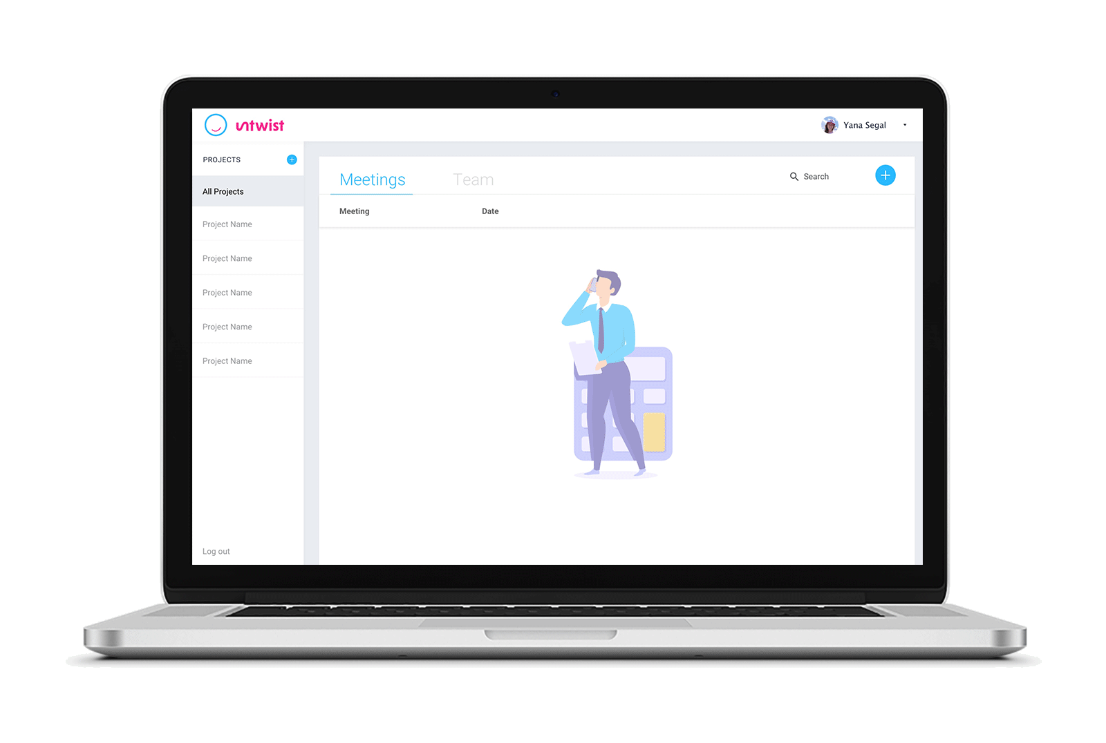 gif animation of an app