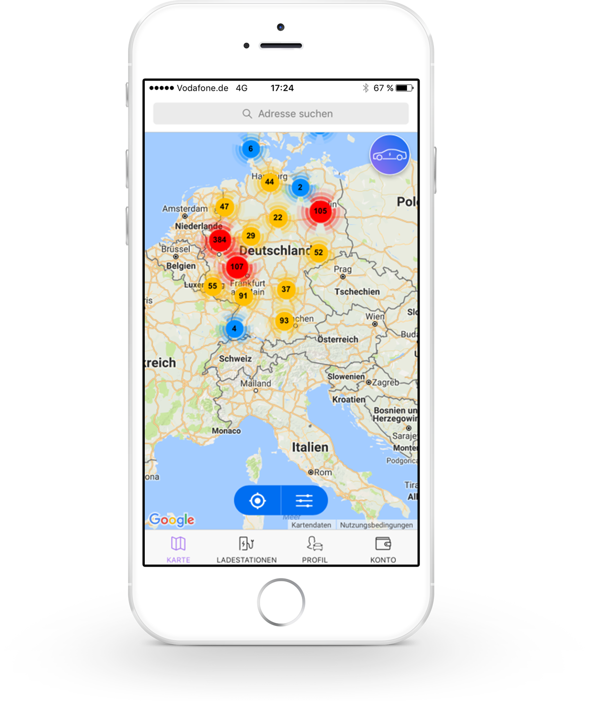 Share and charge mockup